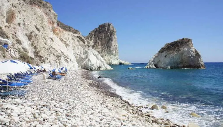 white beach Santorini