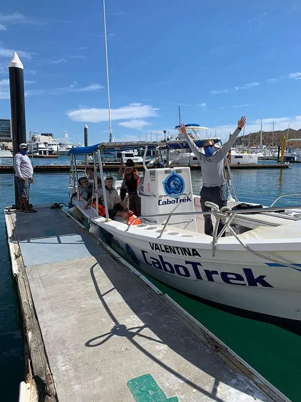 Our guide and his boat