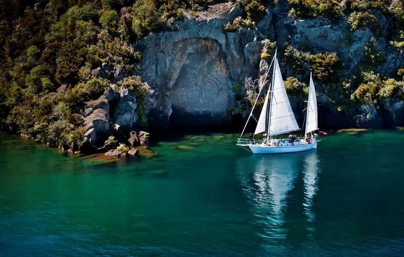 Maori Rock Carvings on Lake Taupo