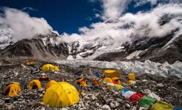 Camping at Mt Everest Basecamp