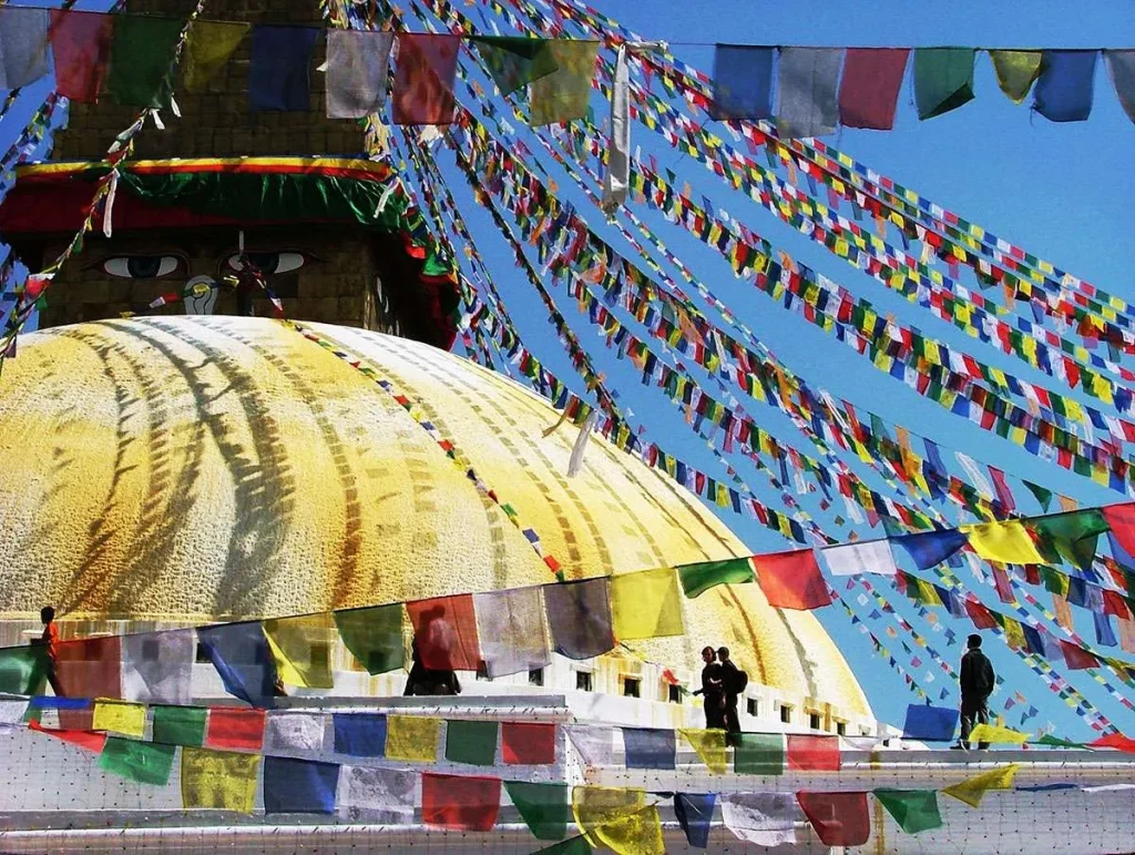 Flags on a stupa at Kathmandu